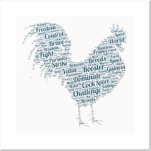 Rooster Farm Campaign Animal Text Word Cloud Posters and Art